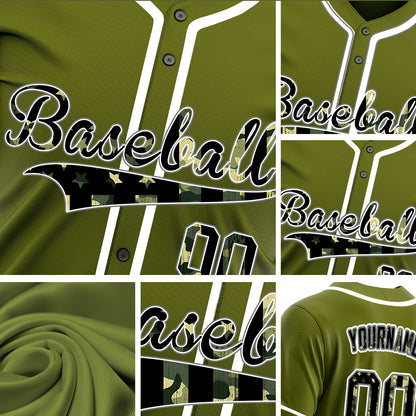 Custom Green Flag Dark Green Baseball Jersey