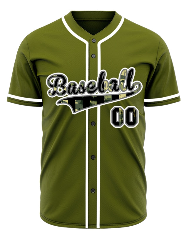 Custom Green Flag Dark Green Baseball Jersey