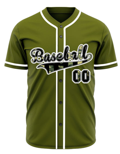 Custom Green Flag Dark Green Baseball Jersey