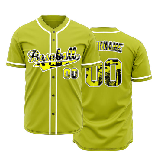Custom Green Grid Ink Baseball Jersey