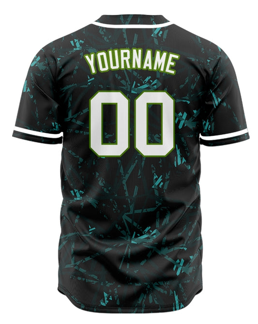 Custom Green Plant Baseball Jersey