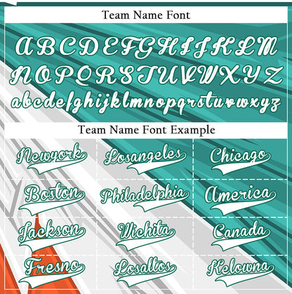 Custom Green White Orange Lines Baseball Jersey