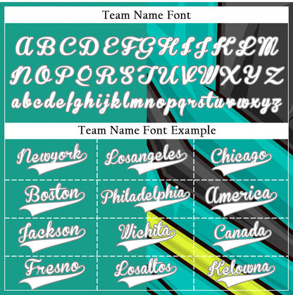 Custom Green Yellow Black Lines Half Baseball Jersey