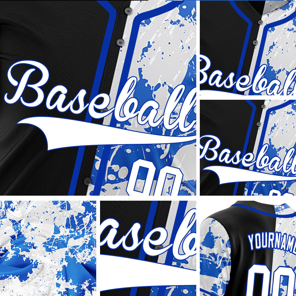 Custom Grey Blue Incomplete Veins Half Baseball Jersey