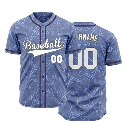 Custom Grey Purple Baseball Jersey