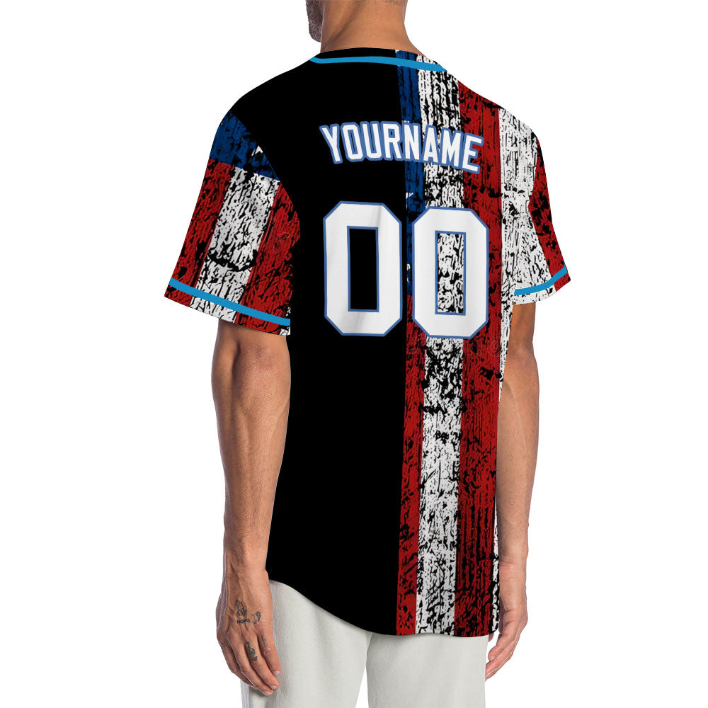 Custom Half Old Flag Baseball Jersey