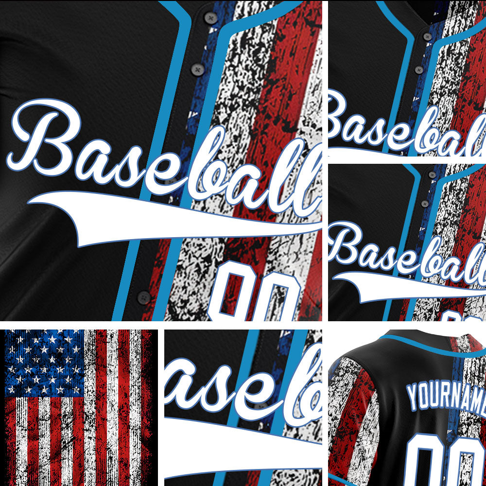 Custom Half Old Flag Baseball Jersey