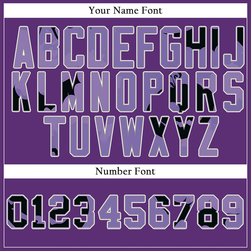 Custom Halloween White Purple Pumpkin Baseball Jersey