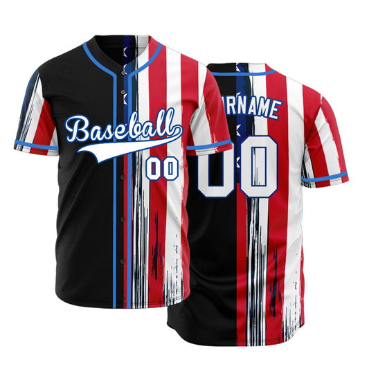 Custom Ink Flag Half Baseball Jersey