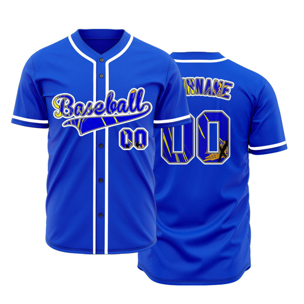 Custom Ink Green Blue Graffiti Baseball Jersey