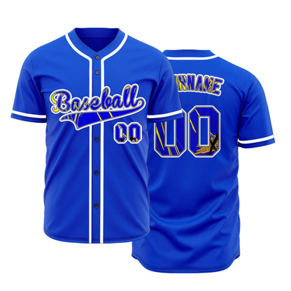 Custom Ink Green Blue Graffiti Baseball Jersey