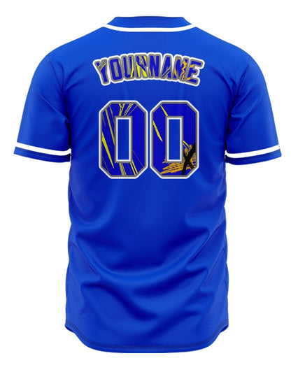 Custom Ink Green Blue Graffiti Baseball Jersey