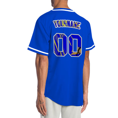 Custom Ink Green Blue Graffiti Baseball Jersey
