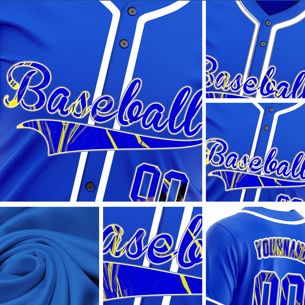 Custom Ink Green Blue Graffiti Baseball Jersey