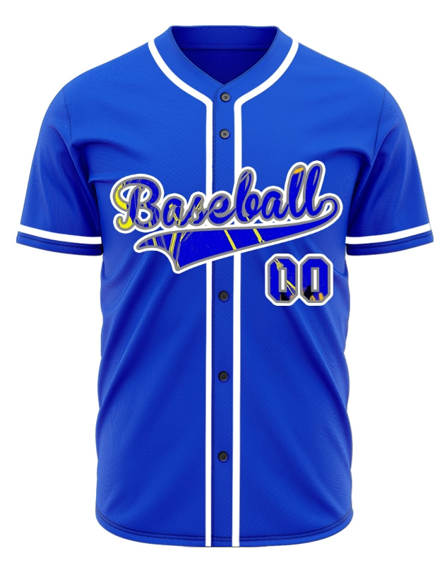 Custom Ink Green Blue Graffiti Baseball Jersey