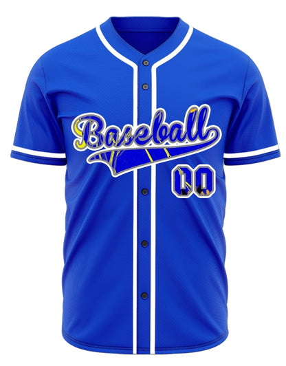 Custom Ink Green Blue Graffiti Baseball Jersey