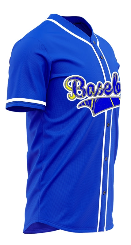 Custom Ink Green Blue Graffiti Baseball Jersey