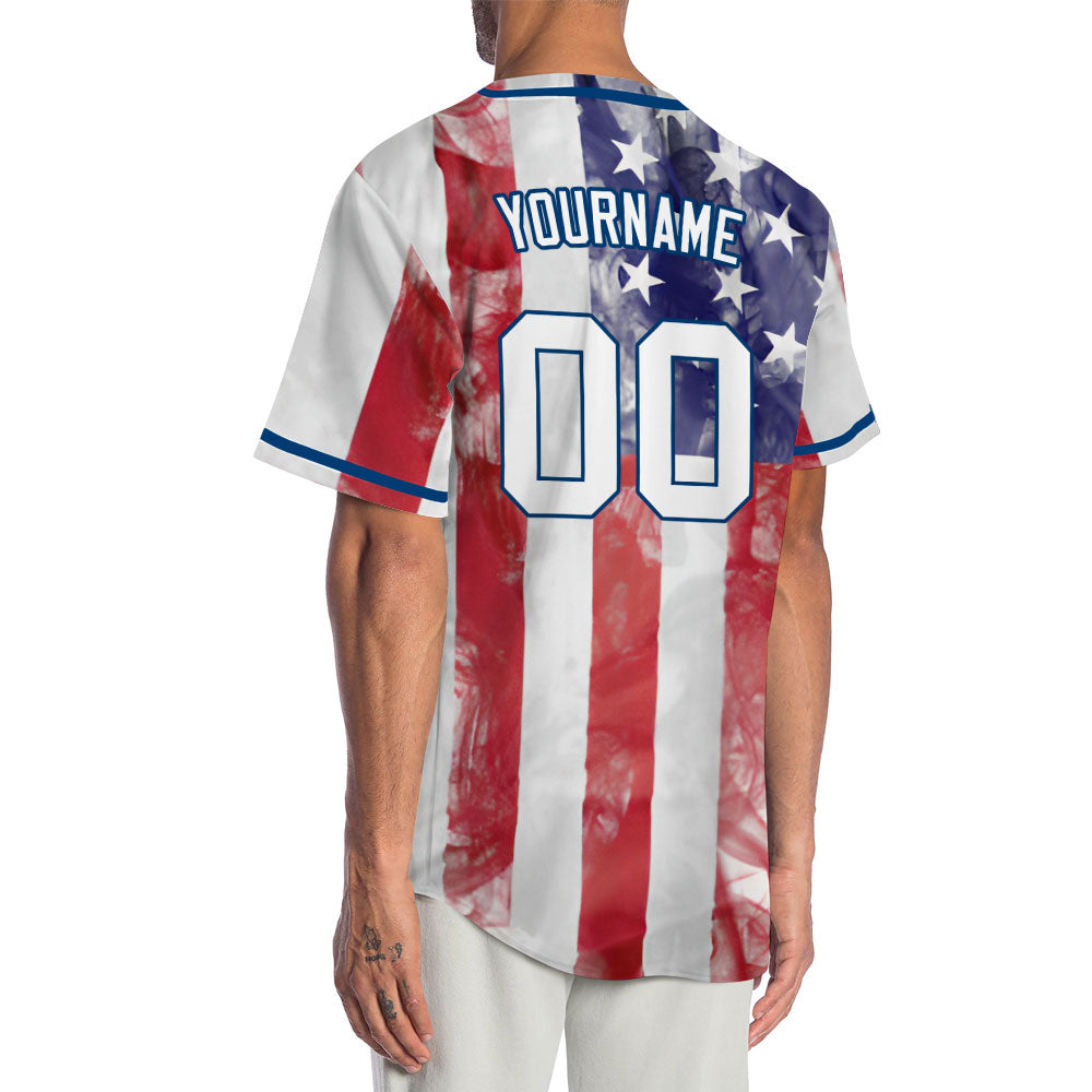 Custom Mist Flag Baseball Jersey