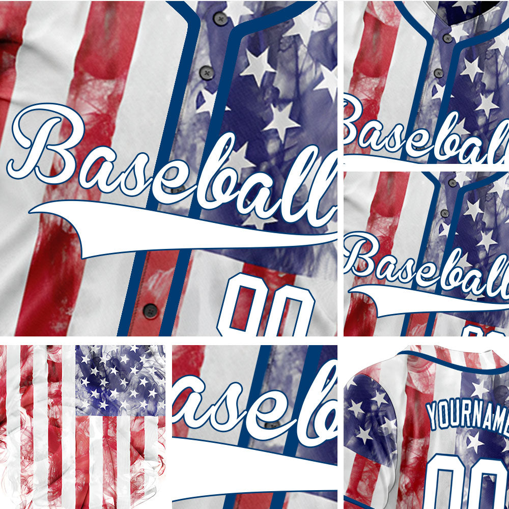 Custom Mist Flag Baseball Jersey