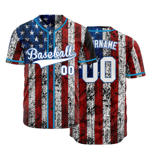 Custom Old Flag Baseball Jersey