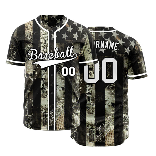 Custom Old Green Flag Baseball Jersey