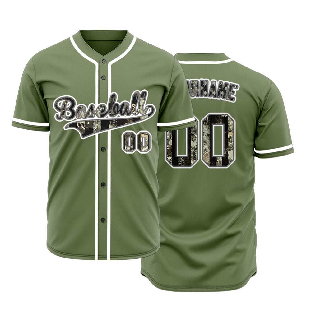 Custom Old Green Flag Dark Green Baseball Jersey