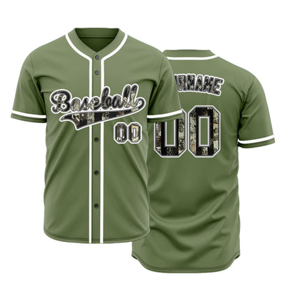 Custom Old Green Flag Dark Green Baseball Jersey