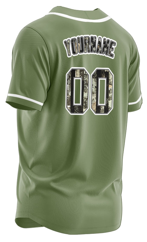 Custom Old Green Flag Dark Green Baseball Jersey