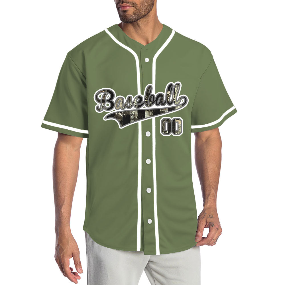 Custom Old Green Flag Dark Green Baseball Jersey