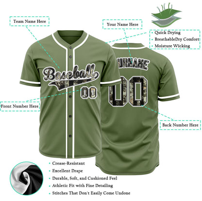Custom Old Green Flag Dark Green Baseball Jersey