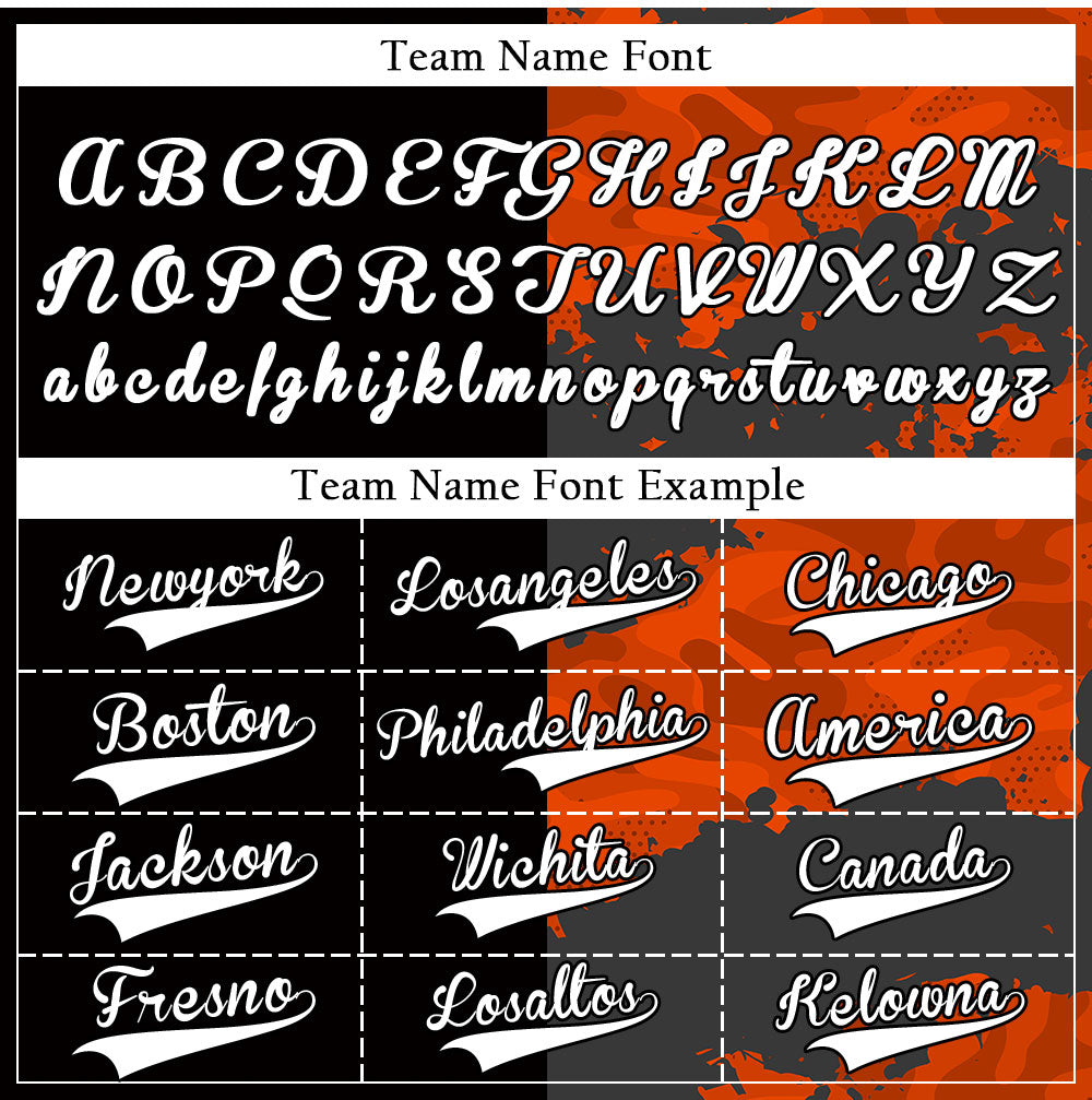 Custom Orange Black Fire Half Baseball Jersey