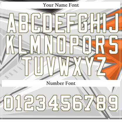 Custom Orange Black White Baseball Jersey