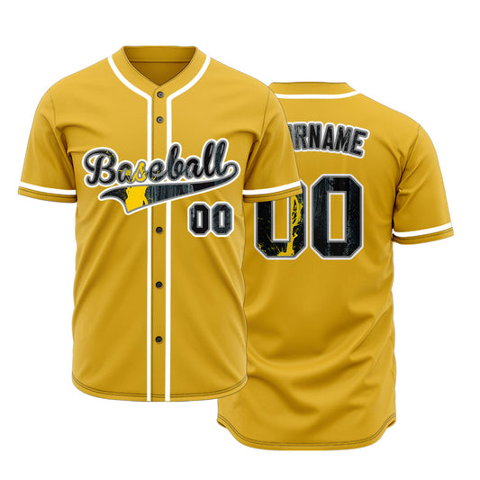 Custom Orange Ink Black Baseball Jersey