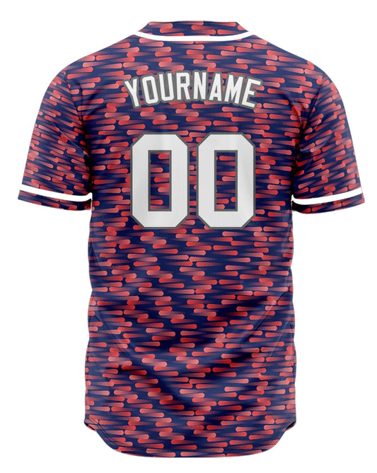 Custom Pink Purple Long Point Baseball Jersey
