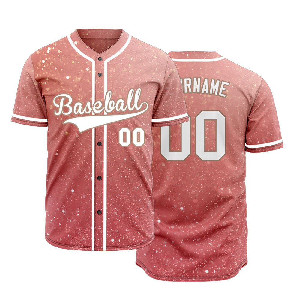 Custom Pink Starry Sky Baseball Jersey