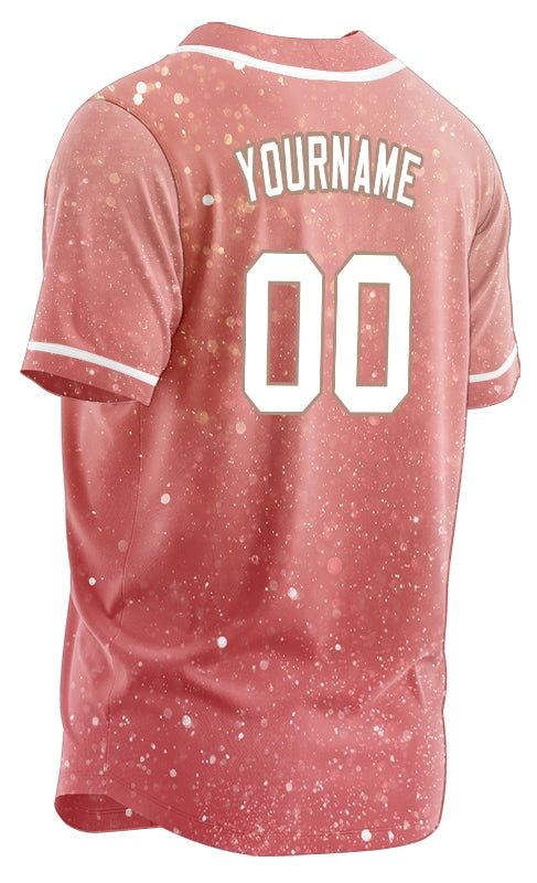 Custom Pink Starry Sky Baseball Jersey