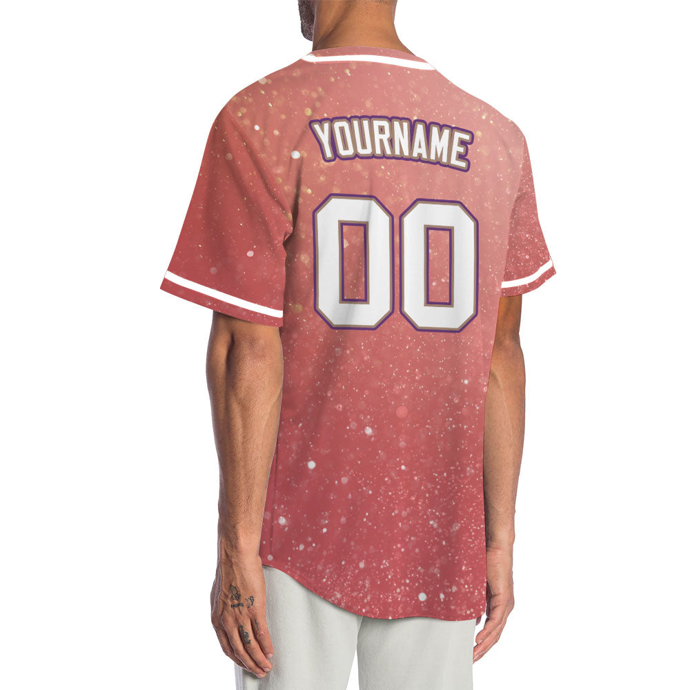 Custom Pink Starry Sky Baseball Jersey