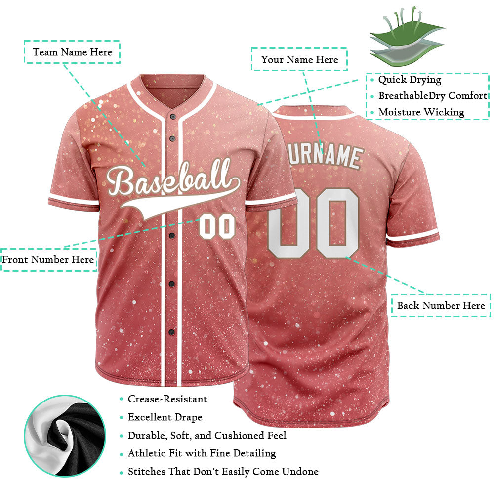 Custom Pink Starry Sky Baseball Jersey
