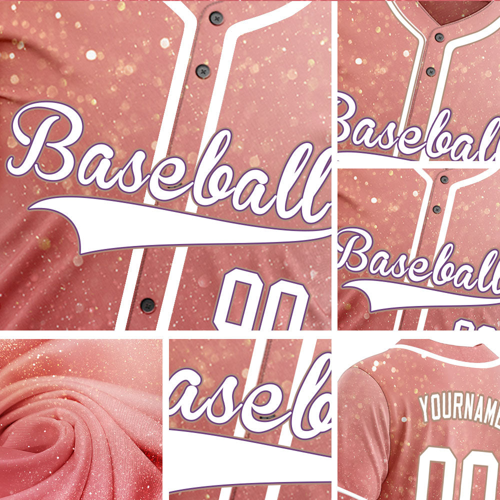 Custom Pink Starry Sky Baseball Jersey