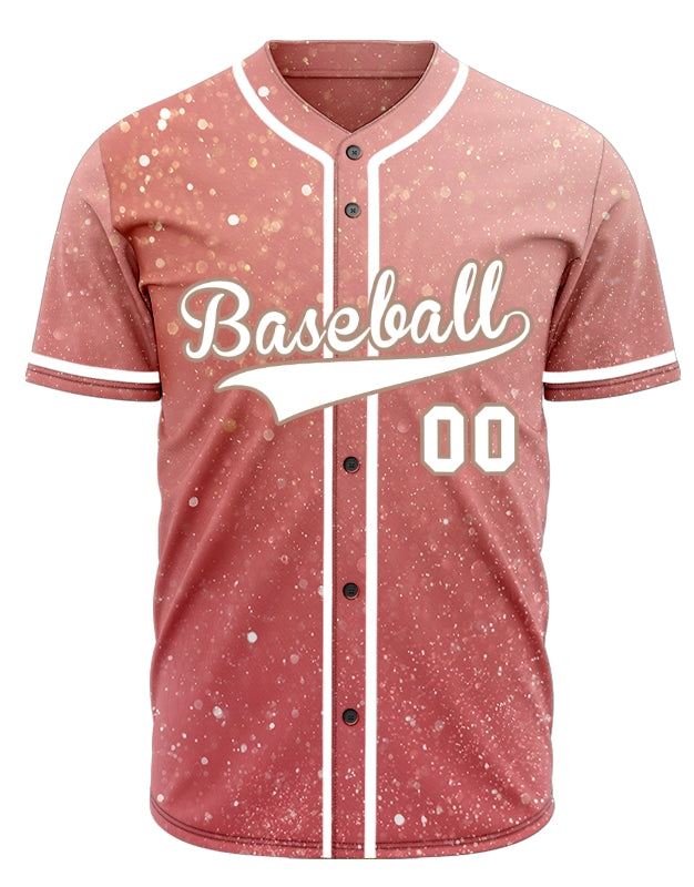 Custom Pink Starry Sky Baseball Jersey