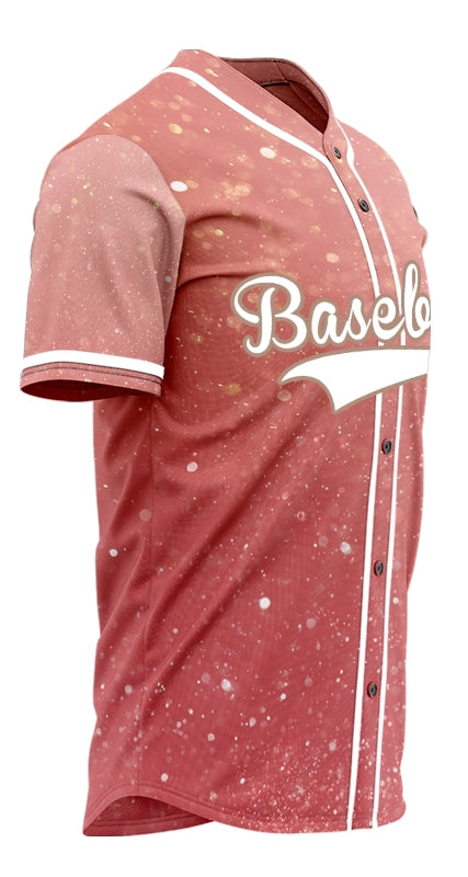 Custom Pink Starry Sky Baseball Jersey