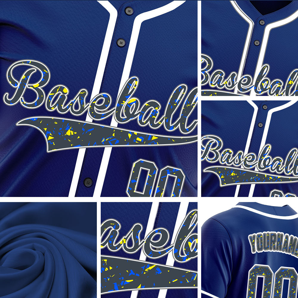 Custom Purple Point Blue Baseball Jersey