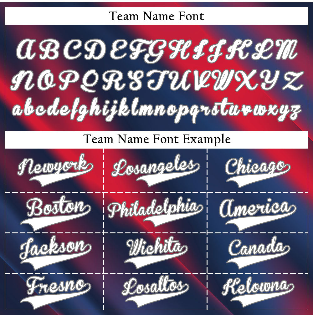 Custom Red Blue Fuzzy Slash Baseball Jersey