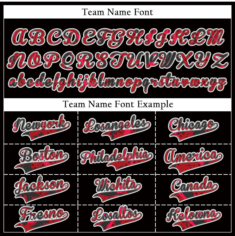Custom Silhouette Red Black Baseball Jersey