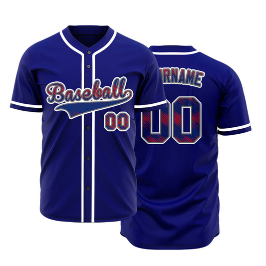 Custom Slash Purple Red Baseball Jersey