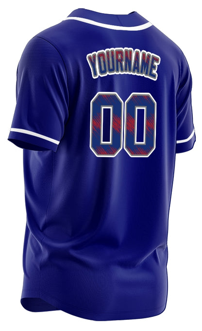 Custom Slash Purple Red Baseball Jersey