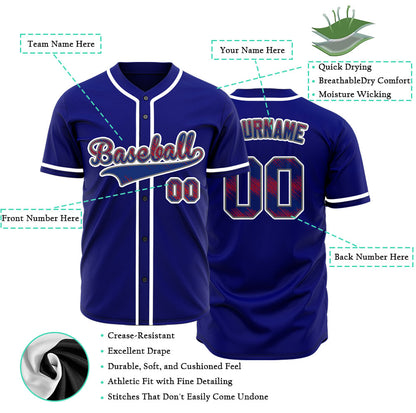 Custom Slash Purple Red Baseball Jersey