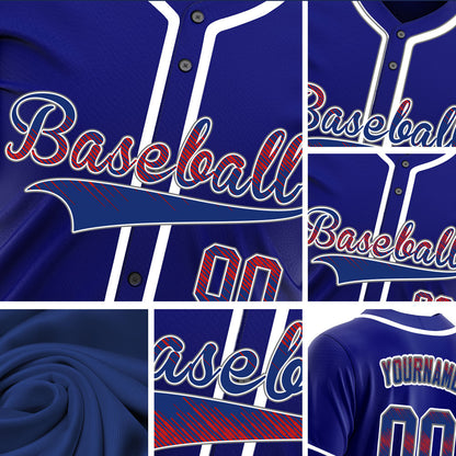 Custom Slash Purple Red Baseball Jersey