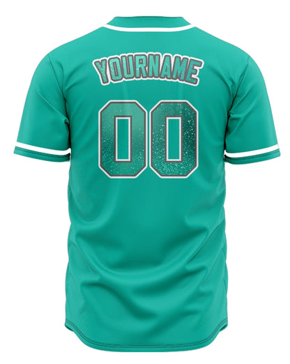Custom Starry Sky Light Green Point Baseball Jersey