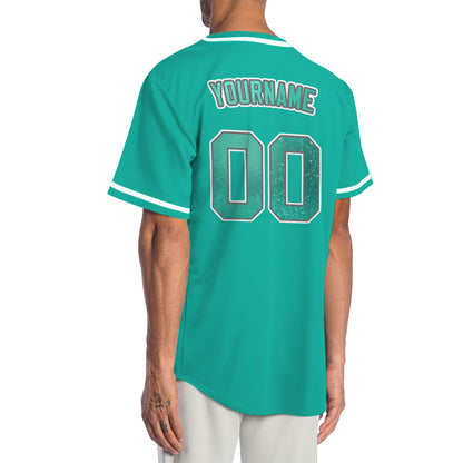 Custom Starry Sky Light Green Point Baseball Jersey